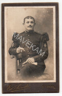 Photo CDV Militaire Lyre- Pattes De Col N° 8  ( ED.SURELLE St OMER ) - Oorlog, Militair