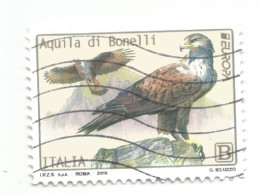 (REPUBBLICA ITALIANA) 2019, EUROPA, AQUILA DI BONELLI - Francobollo Usato - 2011-20: Gebraucht