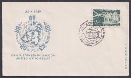 .Yugoslavia, 1959-10-24, Slovenia, Ljubljana, United Nations Day, Commemorative Cover & Postmark - Other & Unclassified