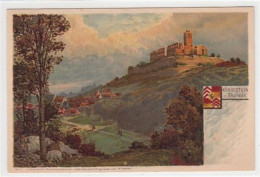 39093821 - Koenigstein Im Taunus, Lithographie. Burg. Ungelaufen Um 1900 Ecken Mit Albumabdruecken, Sonst Gut Erhalten - Koenigstein