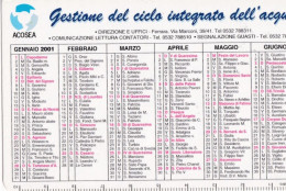 Calendarietto - Acosea - Ferrara - Anno 2001 - Tamaño Pequeño : 2001-...