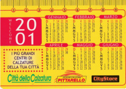 Calendarietto - Citta Della Calzatura - Pittarello - Citystore - Anno 2001 - Small : 2001-...