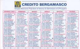 Calendarietto - Credito Bergamasco - Gruppo Bancario Popolare Di Verona - S.geminiano E S.prospero - Anno 2001 - Small : 2001-...