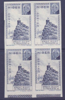 Niger 102 Forteresse De Zinder Petain Bloc De 4 Non Dentelé - Unused Stamps