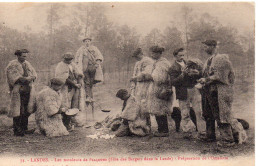 Les Landes Animée Leu Mouleunte De Pasquous Fête Des Bergers Préparation De L'Omelette - Other & Unclassified