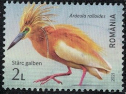 Roumanie 2021 Used Oiseau Ardeola Ralloides Crabier Chevelu Y&T RO 6674 SU - Usati