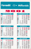 Calendarietto - Foradil - Miflonide - Anno 2001 - Klein Formaat: 2001-...