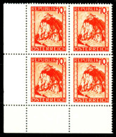 ÖSTERREICH 1947 Nr 840 Postfrisch VIERERBLOCK ECKE-ULI X36BBAA - Ongebruikt