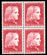 SCHWEIZ PRO JUVENTUTE Nr 588 Postfrisch Ungebraucht VIERERBLOCK X54BB6E - Unused Stamps