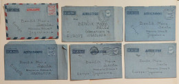 Australia Aerogramme Airletter 10d -  6 Old Air Letter , Used 1953 -54 - Luchtpostbladen