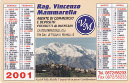 Calendarietto - Rag. Vincenzo Mammarella - Agente Di Commercio - Castelfrentano - Chieti - Anno 2001 - Small : 2001-...