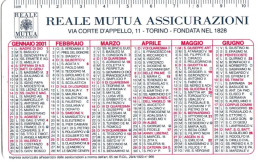 Calendarietto - Reale Mutua Assicurazioni - Torino - Anno 2001 - Petit Format : 2001-...