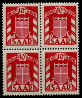 SAAR DIENSTMARKEN Nr 33 Postfrisch VIERERBLOCK X7C78BE - Unused Stamps