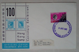 Hong Komg - Enveloppe Premier Jour Avec Timbre Thème Centenaire Du Timbre-poste (1962) - Oblitérés