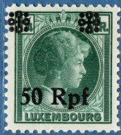 Luxemburg 1940 50 Rpf Small Overprint 9 Mm 1 Value Mi 29 I See Comparison With Standard Overprint MNH - 1940-1944 Duitse Bezetting