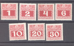 Autriche  -  Taxe  :  Mi  34x-42x  *  Gestrichenes Kreide Papier - Postage Due