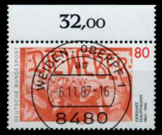 BRD 1987 Nr 1344 Zentrisch Gestempelt ORA X8A7416 - Used Stamps
