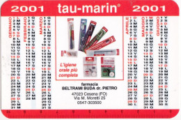 Calendarietto - Tau Marinin - Farmacia Beltrami Buda Dr.pietro - Cesena- Anno 2001 - Tamaño Pequeño : 2001-...