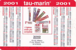 Calendarietto - Tau Marinin - Farmacia Missori - Milano - Anno 2001 - Klein Formaat: 2001-...