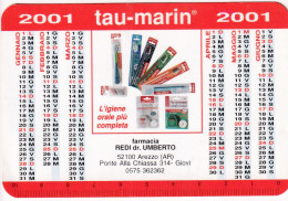 Calendarietto - Tau Marinin - Farmacia Redi Dr.umberto - Arezzo - Anno 2001 - Klein Formaat: 2001-...