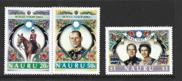 Nauru 1982 QEII Royal Visit Set Of 3 MNH - Nauru