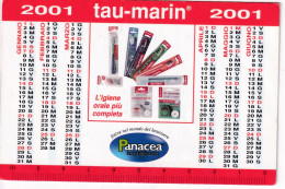 Calendarietto - Tau Marinin - Panacea - Anno 2001 - Petit Format : 2001-...