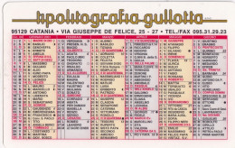 Calendarietto - Tipolitografia Gullotta - Catania - Anno 2001 - Petit Format : 2001-...