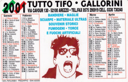 Calendarietto - Tutto Tifo - Gallorini - Arezzo - Anno 2001 - Tamaño Pequeño : 2001-...