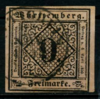 WÜRTTEMBERG AUSGABE VON 1851 Nr 4a Gestempelt Gepr. X71380A - Afgestempeld