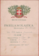 REGNO D'ITALIA - Pagella Scolastica - 1926/1927 - Diploma & School Reports