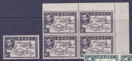 Fiji SG261a Violet Black Block Of 4 ** Marginal + Normal Stamp - Fidschi-Inseln (...-1970)
