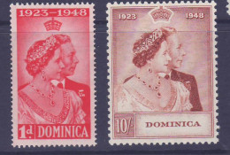 Dominica SG 112/113 Royal Silver Wedding  Mnh ** - Dominique (...-1978)
