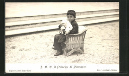 Cartolina S. A. R. Il Principe Di Piemonte  - Familles Royales