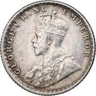 Inde Britannique, George V, 1/4 Rupee, 1918, Calcutta, Argent, TTB+, KM:518 - Colonies