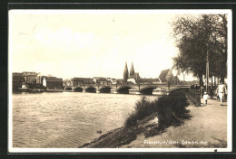 AK Frankfurt / Oder, Oderbrücke Mit Stadtansicht  - Frankfurt A. D. Oder