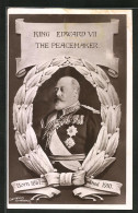 Pc Bildnis König Edward VII. Von England Im Ehrenkranz  - Familles Royales