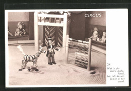 AK Circus, Zebra Am Rechenschieber, Holzspielzeug  - Used Stamps