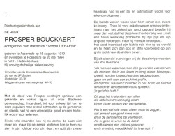 Prosper Bouckaert (1919-1994) ~ Oudstrijder (1940-1945) - Devotieprenten