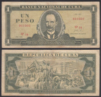 Kuba - Cuba 1 Peso Banknote 1972 Pick 102a F (4)  (25749 - Sonstige – Amerika