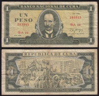 Kuba - Cuba 1 Peso Banknote 1988 Pick 102d F/VF (3/4)  (25748 - Altri – America