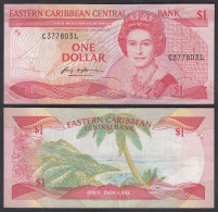 EASTERN CARIBBEAN $1 Dollars (1985-88) Pick 21I Surfix L VF (3)  (26818 - Otros – América