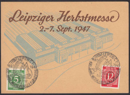 Alliierte Besatzung 1947 Leipziger Herbstmesse Sonderkarte SST    (26041 - Autres & Non Classés