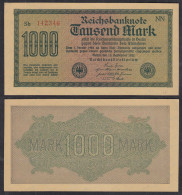 Ro 75d 1000 Mark 1922 Pick 76i UNC (1) WZ Dornen 6-stellig FZ: NN Serie Sb - Other & Unclassified