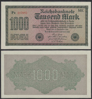 Ro 75q 1000 Mark 1922 Pick 76j UNC (1) WZ Wellen 6-stellig FZ: MK Serie Pb - Sonstige & Ohne Zuordnung