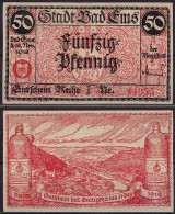Pfalz - Bad Ems 50 Pfennig 1918 Gutschein/Notgeld Kränchen  (cb044 - Other & Unclassified