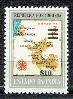 Carte Du District De Damao Surchargé - India Portuguesa