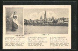 AK Ulm A. D., Panorama Und Schwobamädla  - Ulm