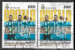2022 Argentina Deporte Futbol Copa Del Mundo- Argentina Campeon 2v Pareja - Used Stamps