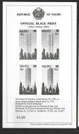 Nauru 1978 Surcharges On Nauru House Official Black Print Sheet Of 4 MNH - Nauru
