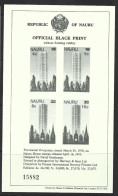 Nauru 1978 Surcharges On Nauru House Official Black Print Sheet Of 4 MNH - Nauru